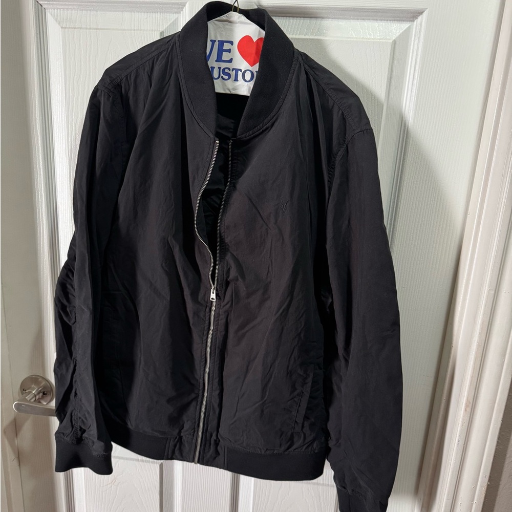 All saint Black Bomber Jacket
